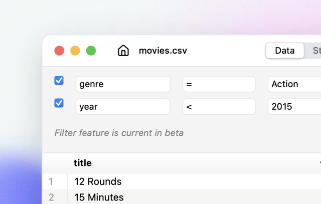 Advanced Filters & Sorting